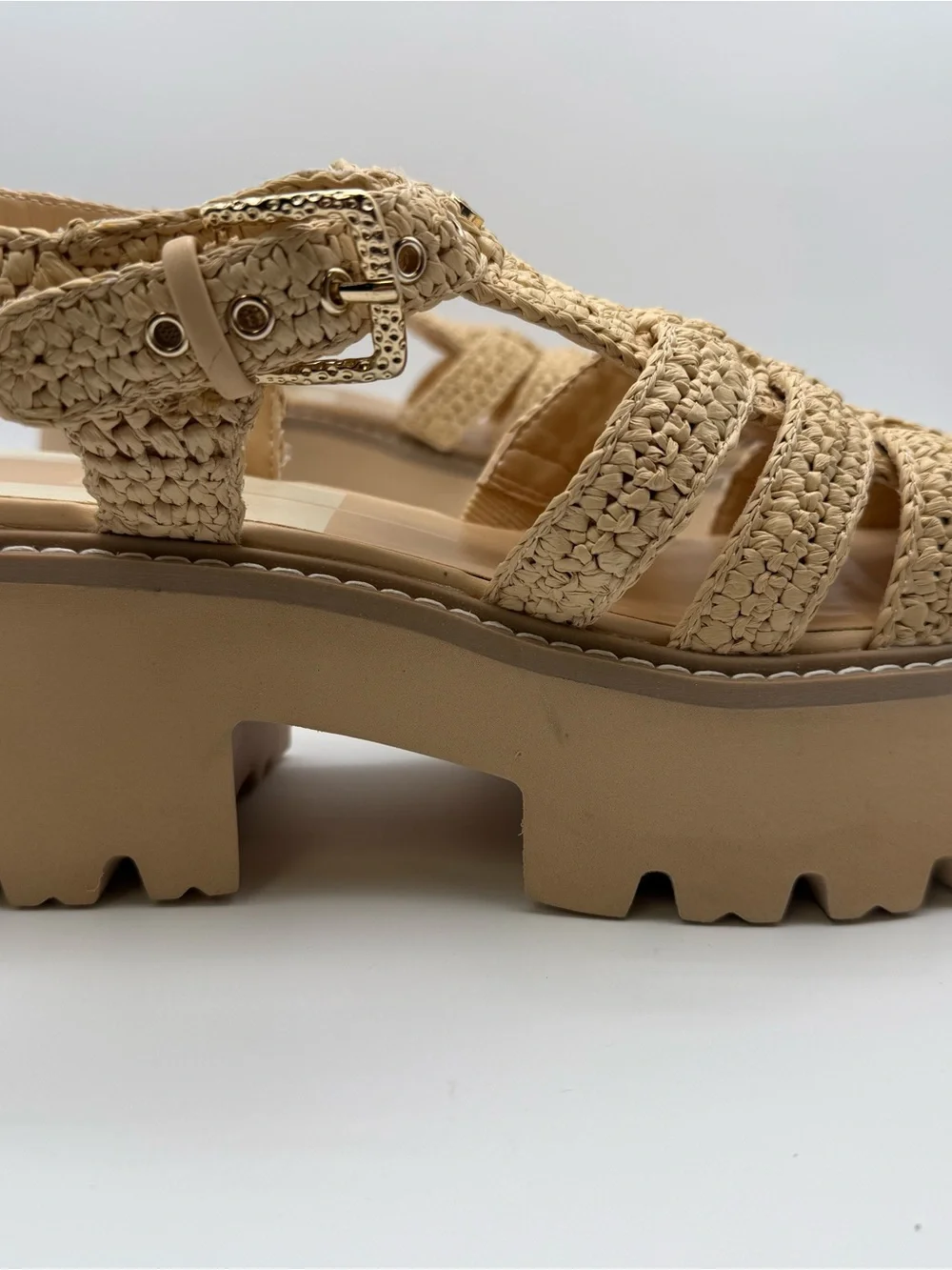 Dolce Vita Tan Woven Platform Sandal